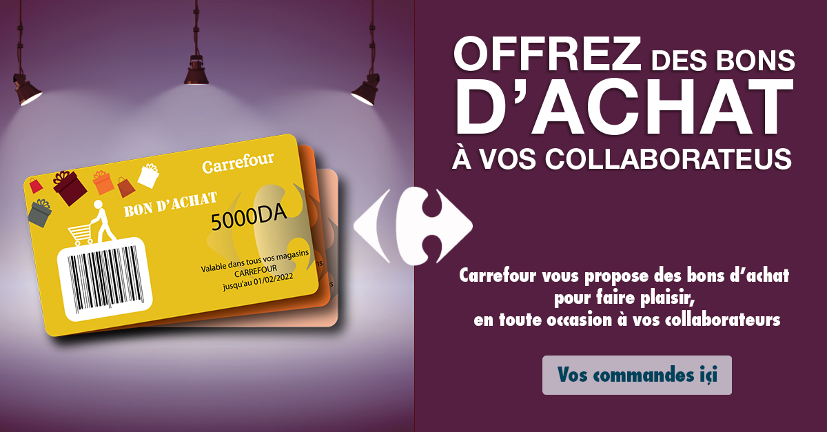 Bons d’achat entreprise Carrefour Algérie